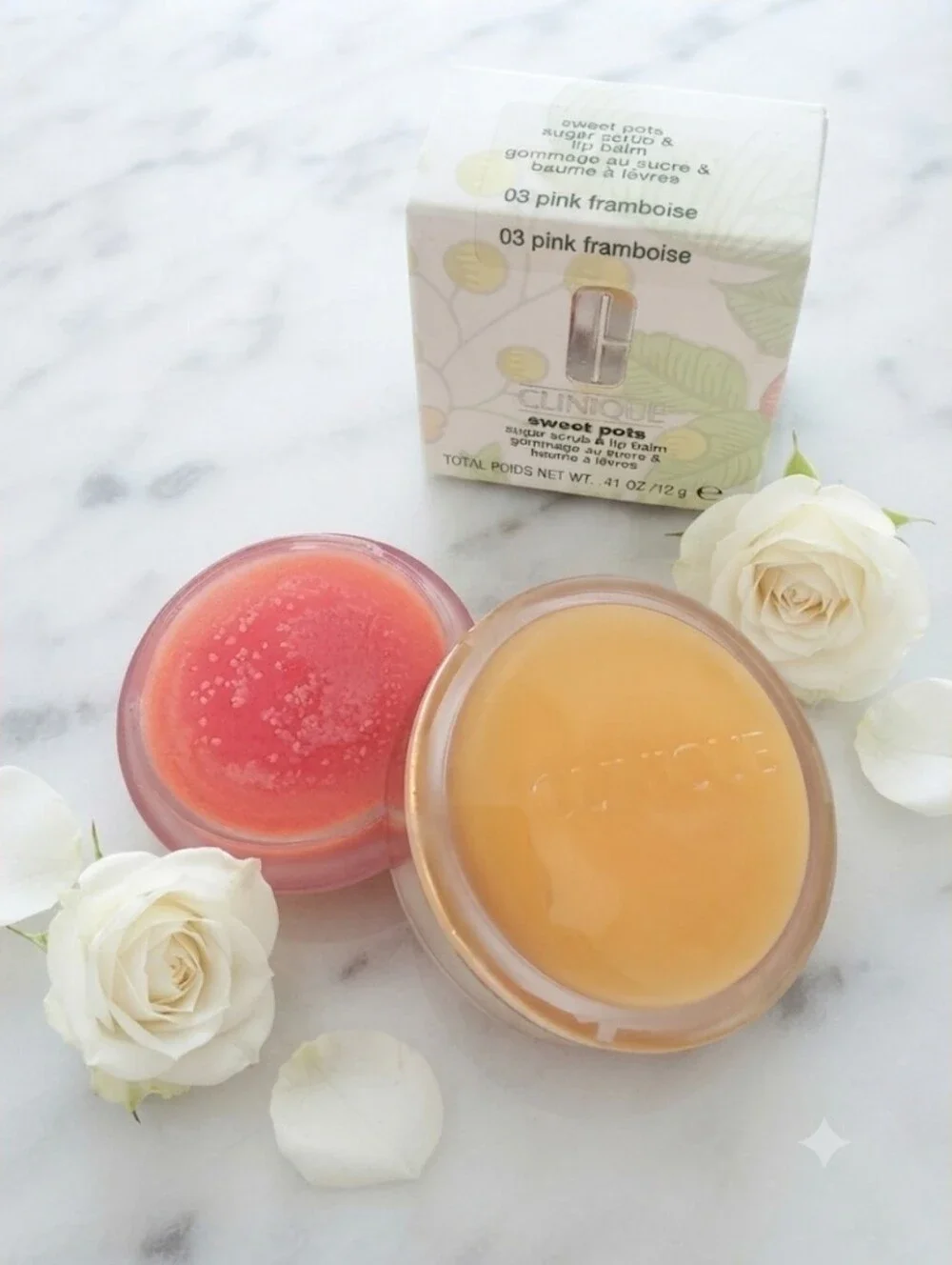 Clinique Sweet Pots Sugar Scrub & Lip Balm 03 Pink Framboise☆ RARE☆| Read Below